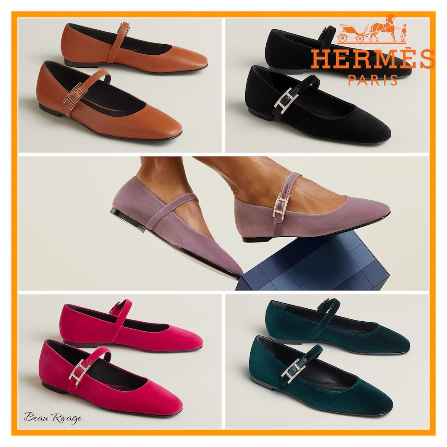 【シンプル♡】HERMES ジェーン・バレエ・フラット