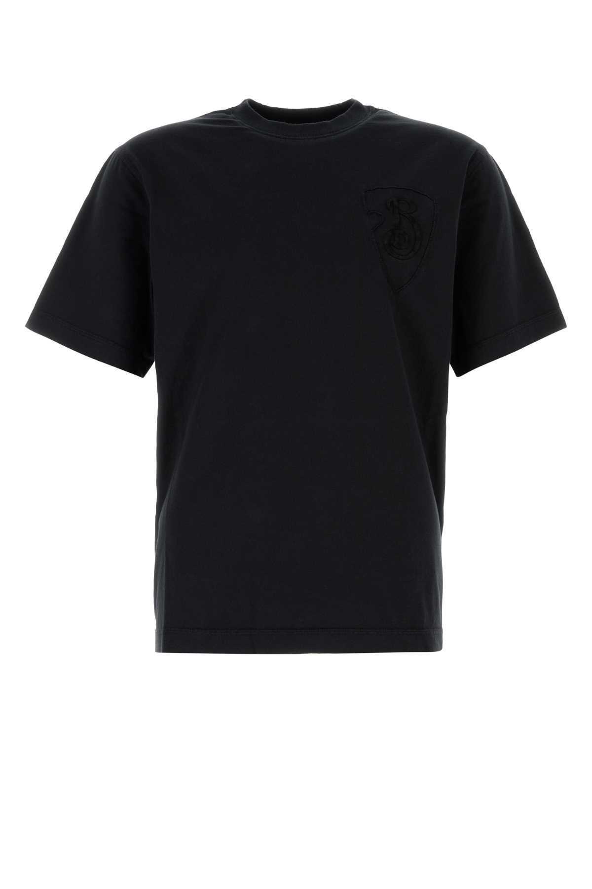【送料&関税込】Burberry Black Cotton T-shirt