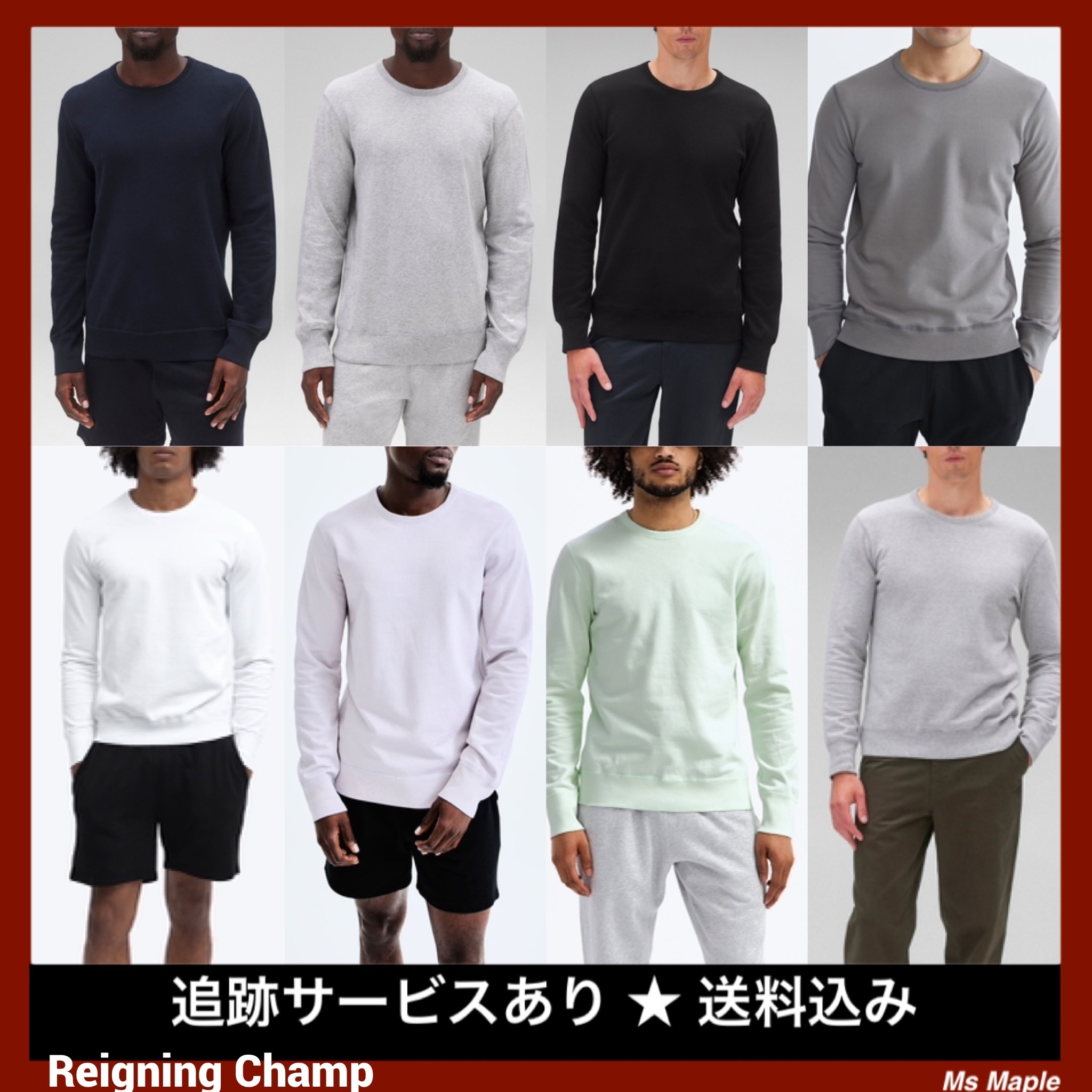 ライトウェイトテリー【Reigning Champ】スウェット Tシャツ