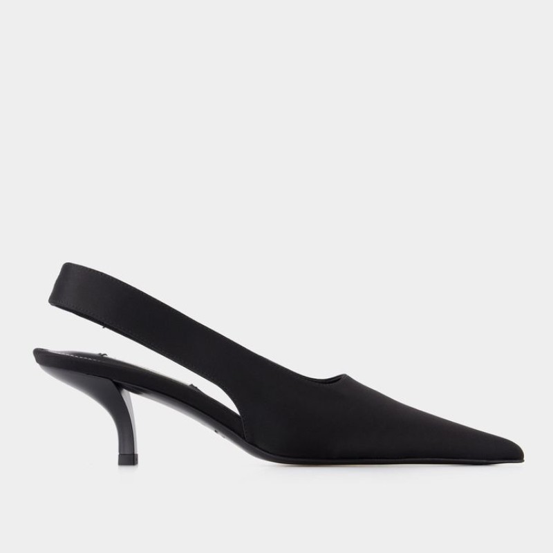 サンダル・ミュール toteme Classic Slingbacks - TOTEME - Silk - Black