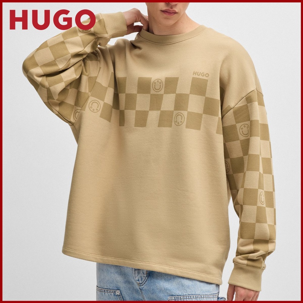 HUGO コットンテリー ルーズフィット スウェットシャツ