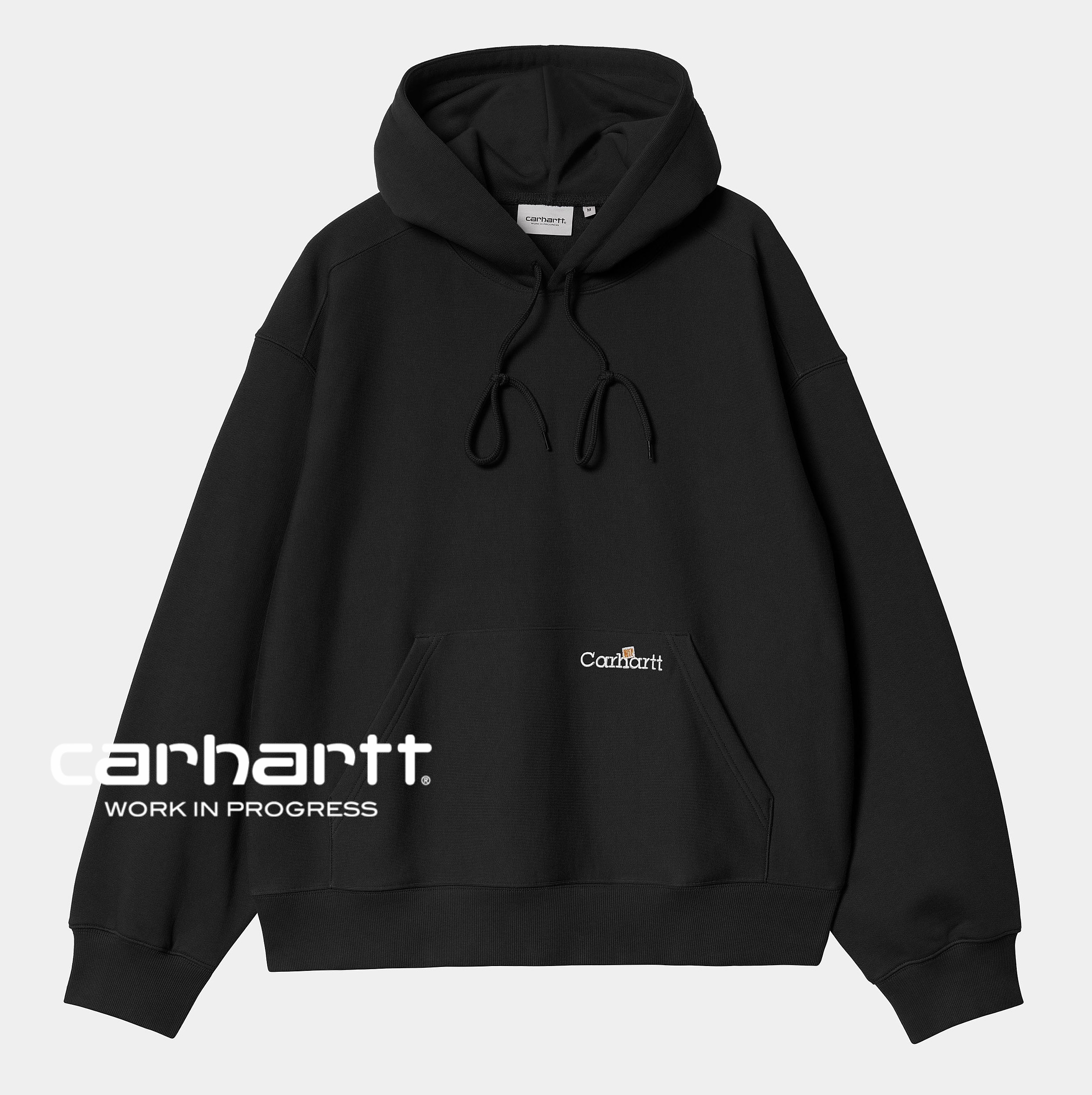 ★ドイツ発*carhartt WIP*新作*Label Script ロゴ刺繍フーディ/B