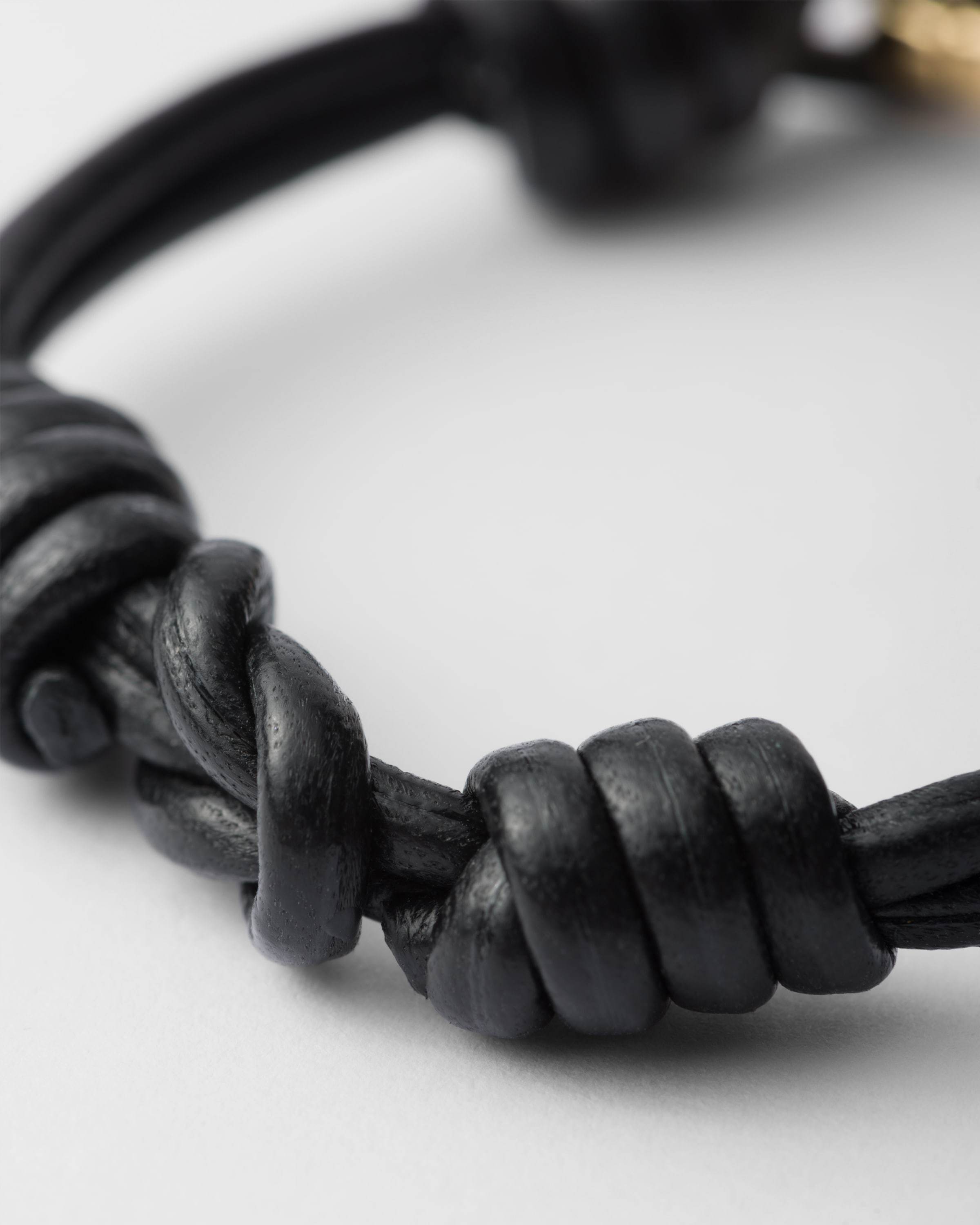 【日本入手困難】プラダ Nappa leather bracelet ブレスレット Black Nappa leather bracelet | PRADA