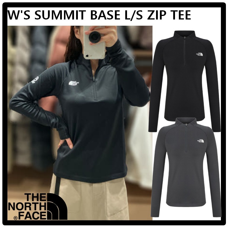☆関税込☆THE NORTH FACE★W'S SUMMIT BASE L/S ZIP Tシャツ★