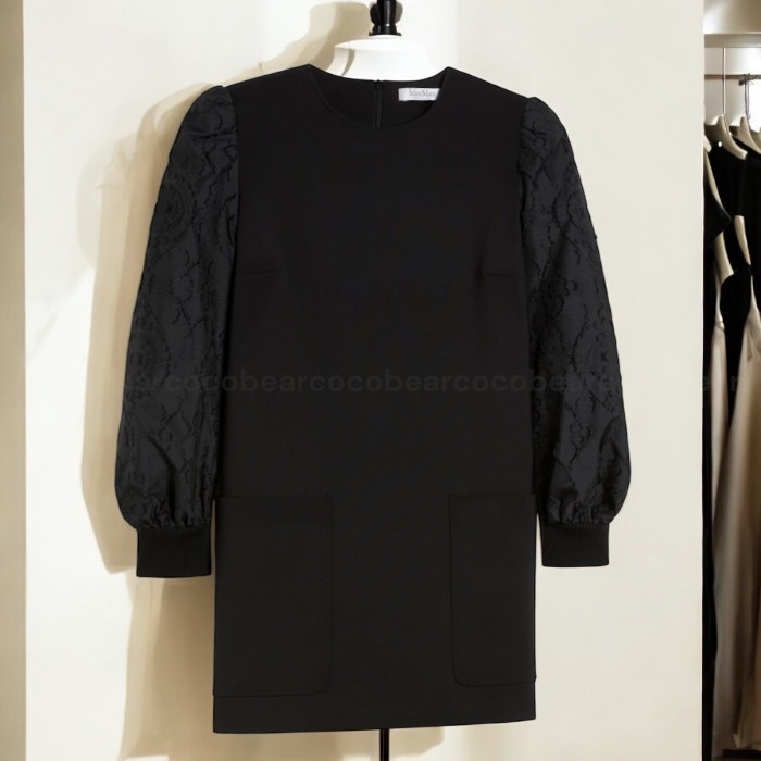 ☆MaxMara☆ ウールキャンバスとジャカードのミニドレス OSTILE