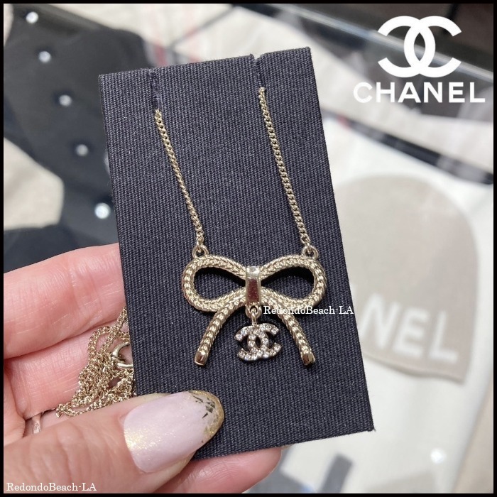 【キュートなリボンに一目惚れ】CHANEL★ネックレス★ギフトにも