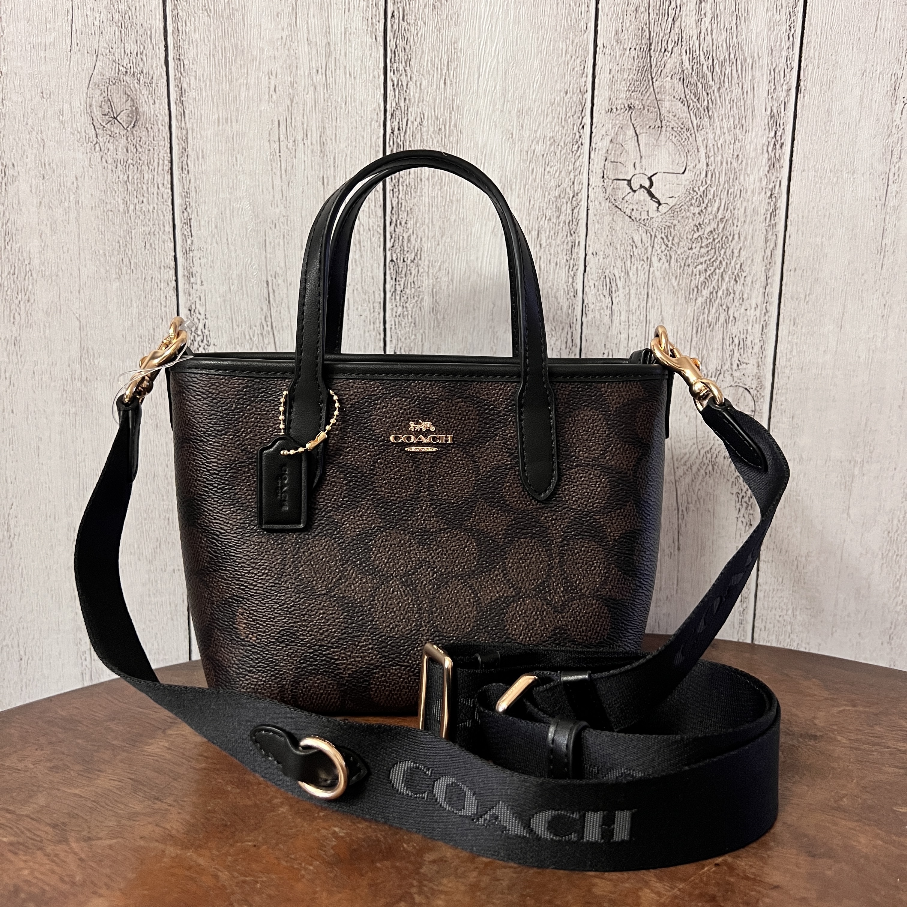 国内発送 送料無料☆COACH シティ ミニ トート クロスボディ