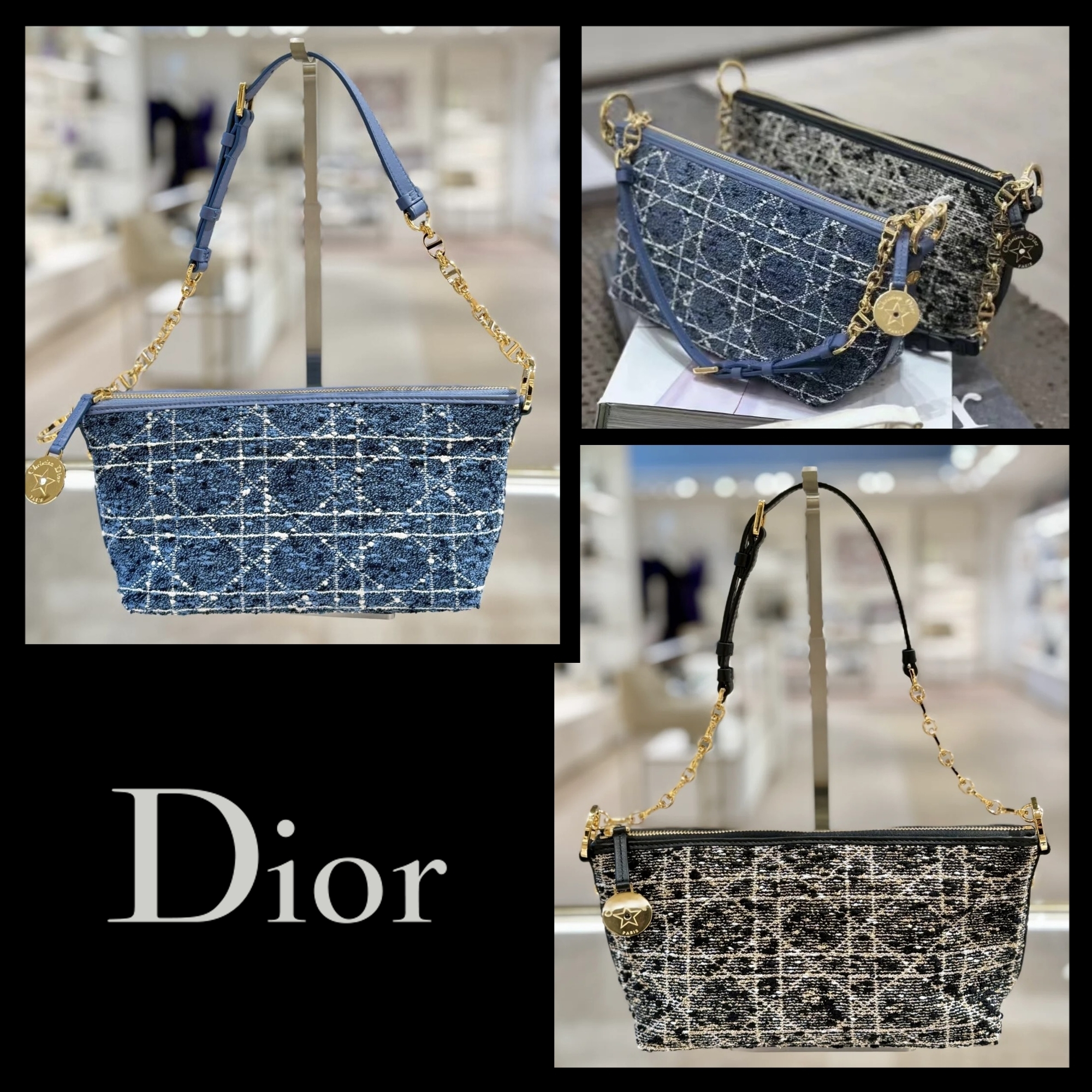 【★国内発送★】DIOR Diorstar ホーボーバッグ カナージュ DIOR | Diorstar ホーボーバッグ カナージュ ツイード
