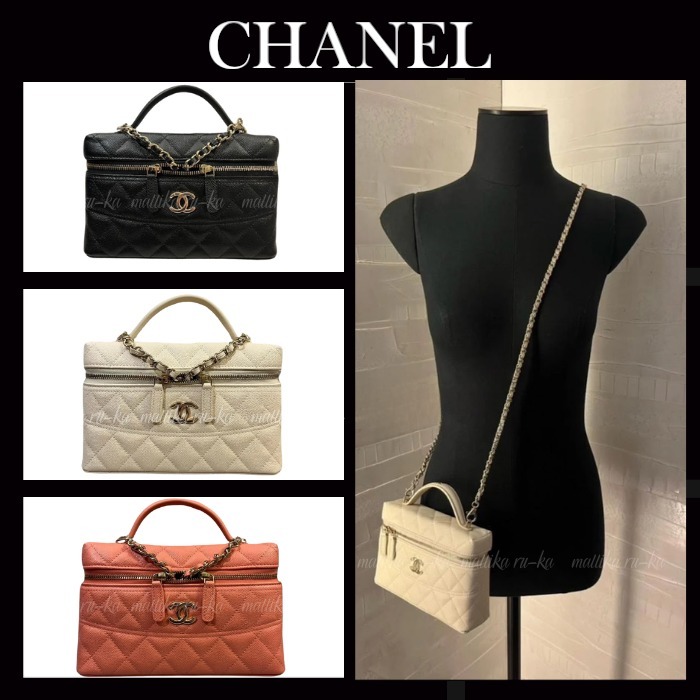 25C☆【CHANEL】 シャネル チェーンクラッチ バニティケース