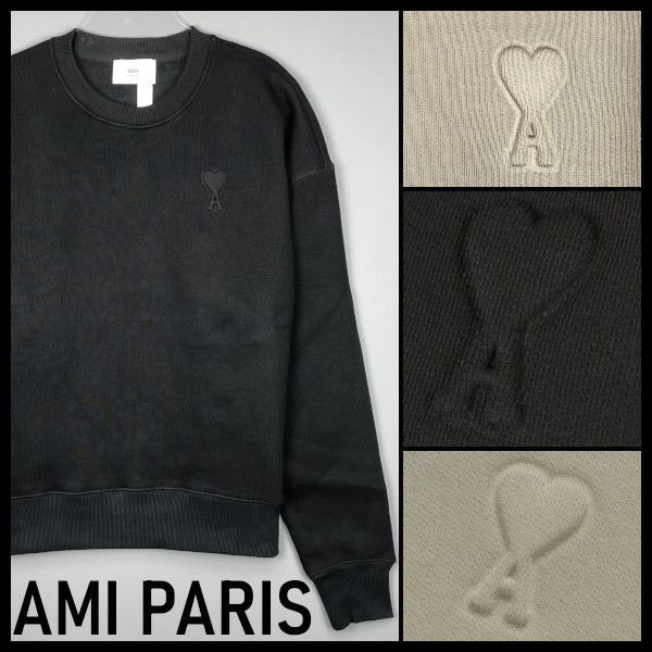 【AMI PARIS】 アミ パリス エンボス ロゴ スウェットシャツ