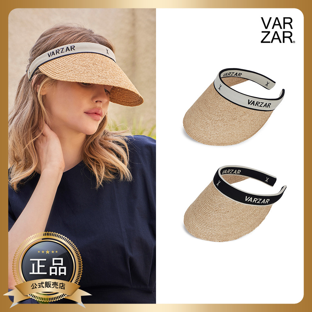 【VARZAR】Organic band raffia sun visor (2color)☆公式☆