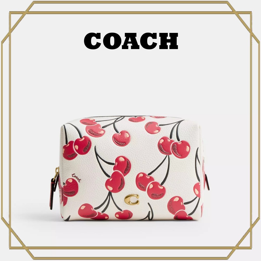COACH☆エッセンシャル コスメティック ポーチ・チェリー