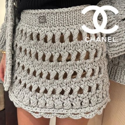 グレー（灰色）系 CHANEL(シャネル) スカート(レディース
