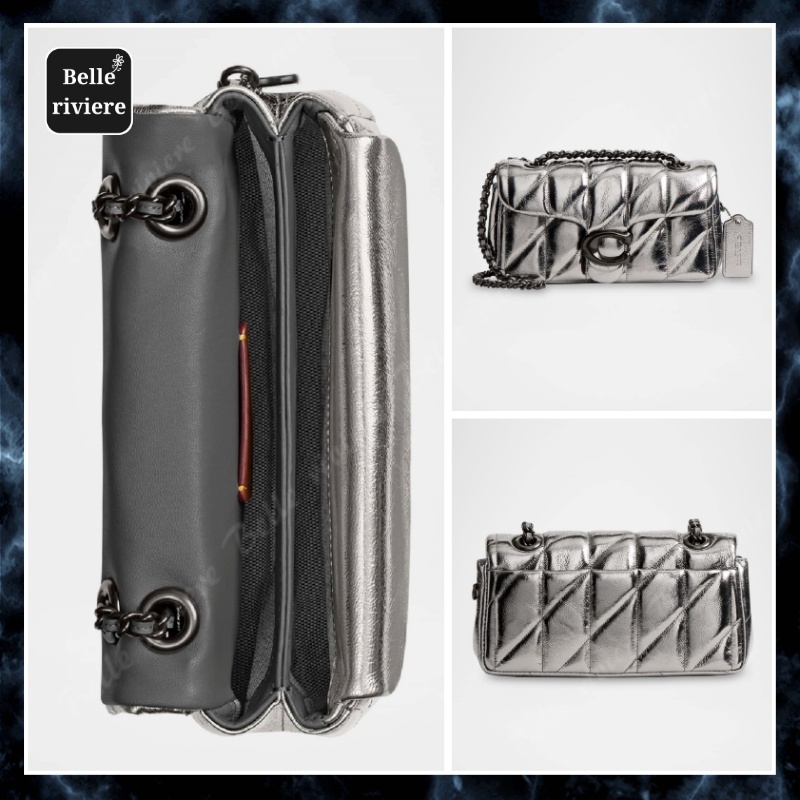 24AW new/Coach タビー20レザーショルダーバッグ Bag Silver