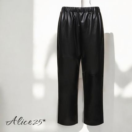 【関税込み】MM6 Maison Margiela ブラック パネル レザーパンツ レザーパンツ MM6 Maison Margiela(エムエムシックス) - 海外
