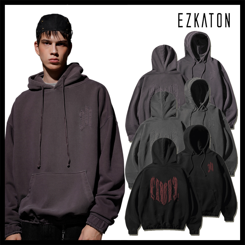 ★Ezkaton正規品★韓国★Grunge patch ピグメントパーカー