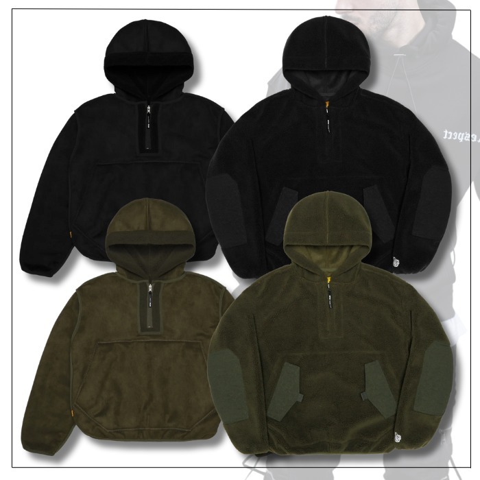 着回し抜群【#FR2】Boa Fleece Reversible Half Zip Hoodie