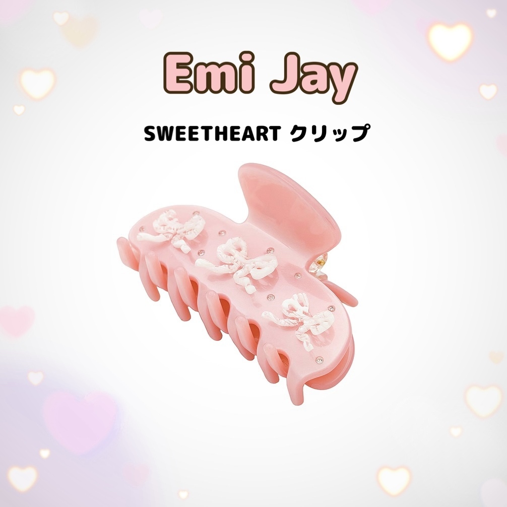 【Emi Jay】SWEETHEART CLIP IN PINK PIXIE ヘアクリップ