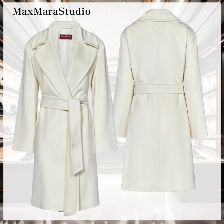 【MaxMaraStudio】TIGLEベルト付きウールコート