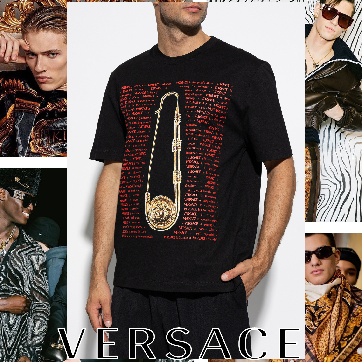 VERSACE ハウス オブ ヴェルサーチェ Tシャツ ブラック