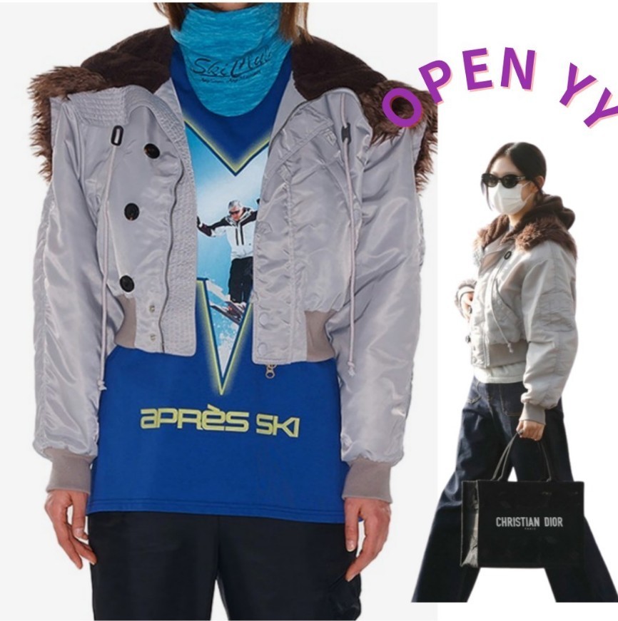 FAUX FUR ZIPPER HOOD MA1☆☆ニュージーンズ ハリン 着用☆☆