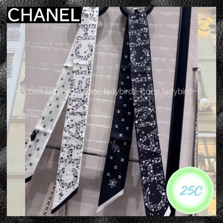 ☆星柄が可愛い！アレンジいろいろ☆ CHANEL ツイリー 2色展開