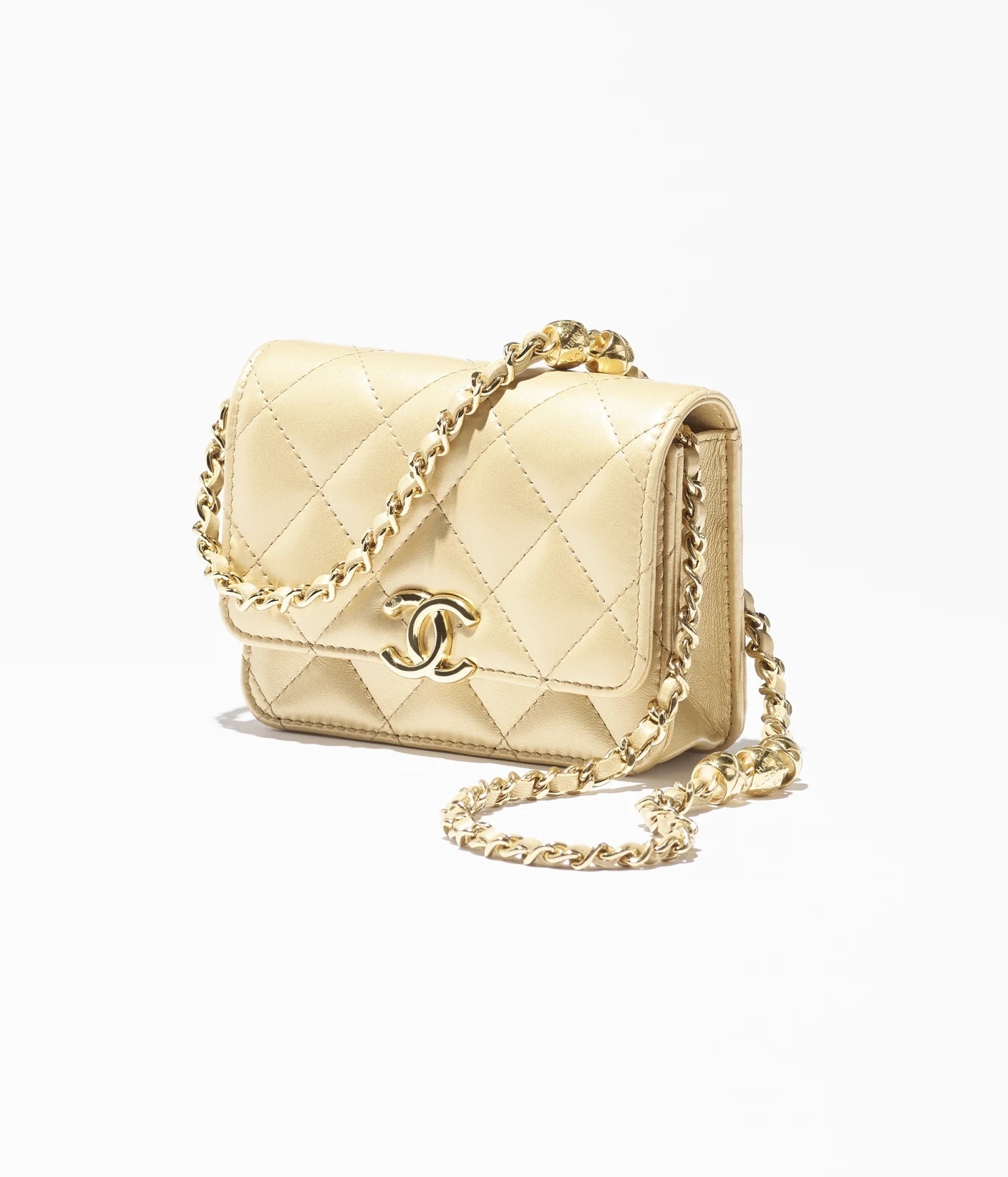 25C☆上品華やか【CHANEL】シャネル チェーンクラッチ