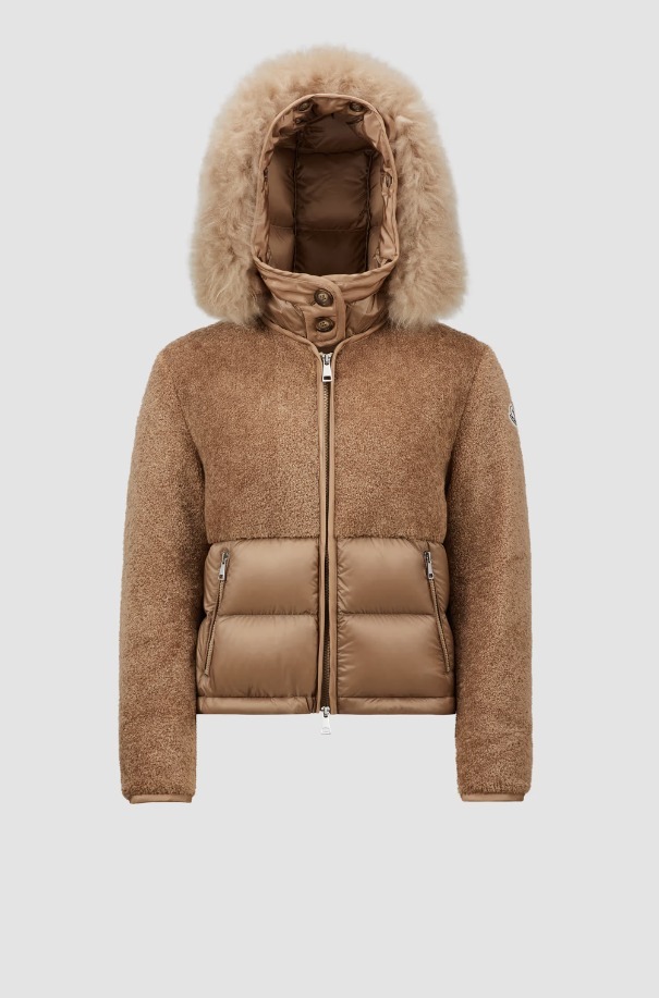 MONCLER 2024/25秋冬 テディ素材 ファー付ダウンジャケットMARNE