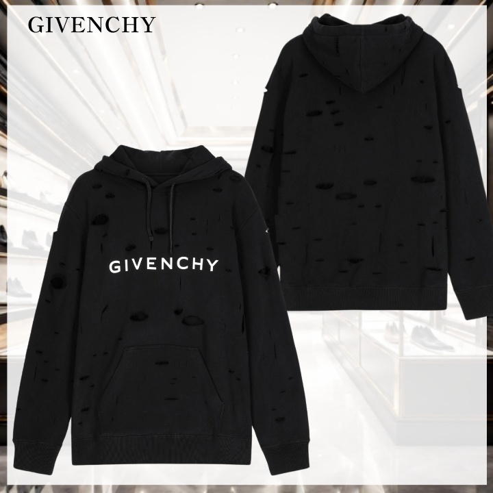 【GIVENCHY】デストロイ ロゴフードスウェット