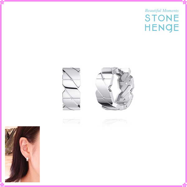 【STONEHENgE】Crossing〜Silver Material Earrings SA24D18F