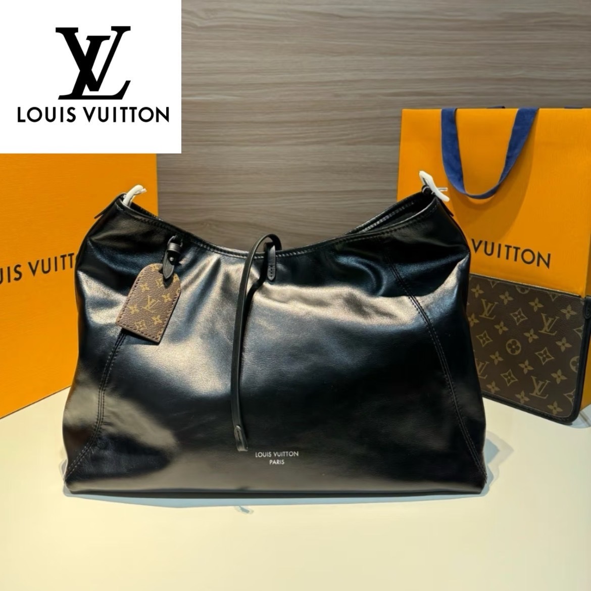 【LOUIS VUITTON】リッチな光沢★キャリーオールバイブMMバッグ