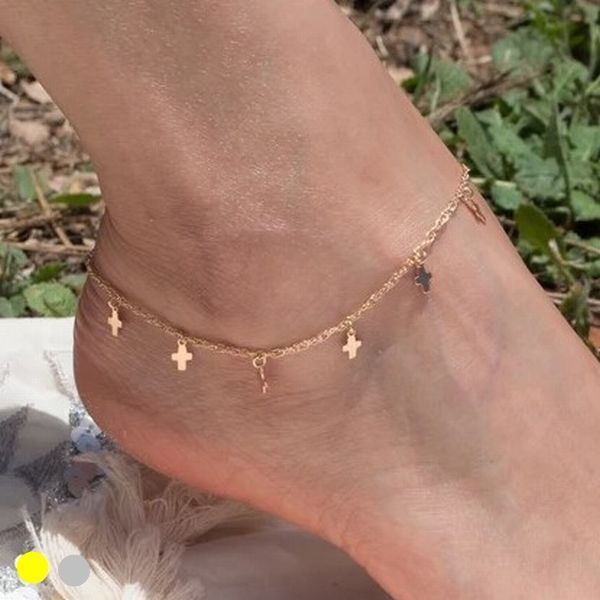 【TommassiniJewelry】Dangle Tiny Crossアンクレット