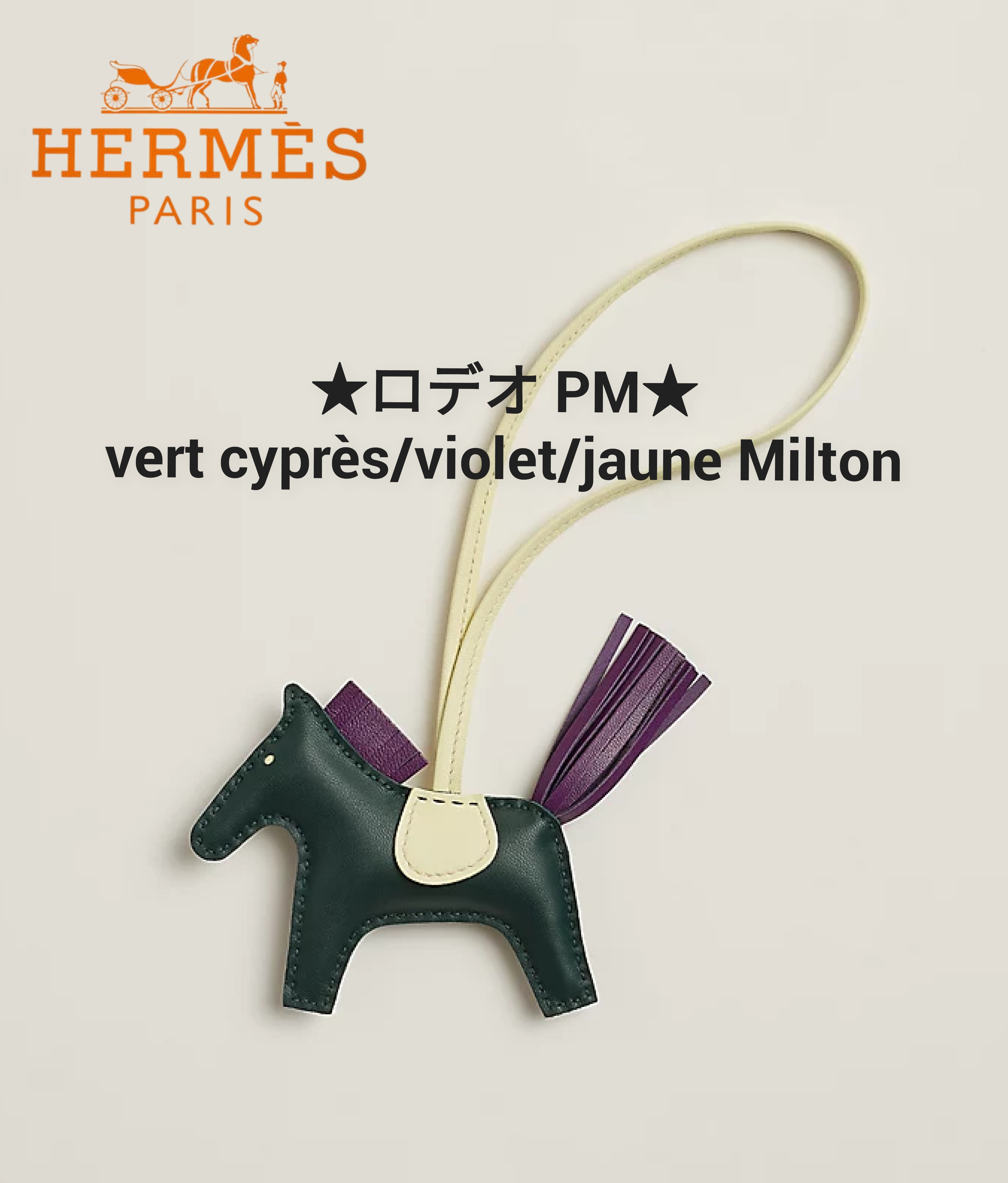 【希少カラー】HERMES ロデオ PM バックチャーム