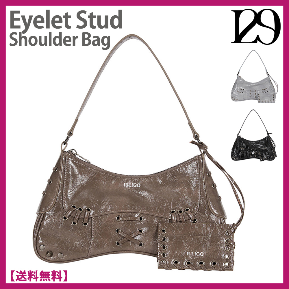 [韓国]★ILLIGO★Eyelet Stud Shoulder Bag★ショルダーバッグ★