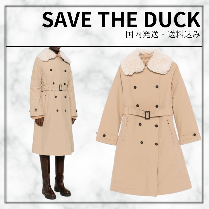 【SAVR THE DUCK】カトリーナ ロングトレンチコート エコファー