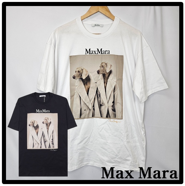 ★関税込★Max Mara★ウェグマンプリント コットンTシャツ半袖★