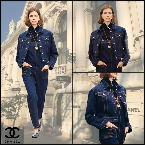 ★お洒落★【CHANEL】ジャケット ウォッシュドアウトデニム
