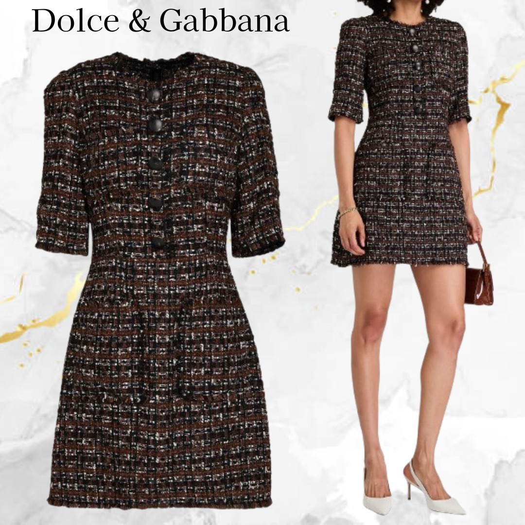 Dolce & Gabbana☆ツイード ミニワンピース ボタン付き