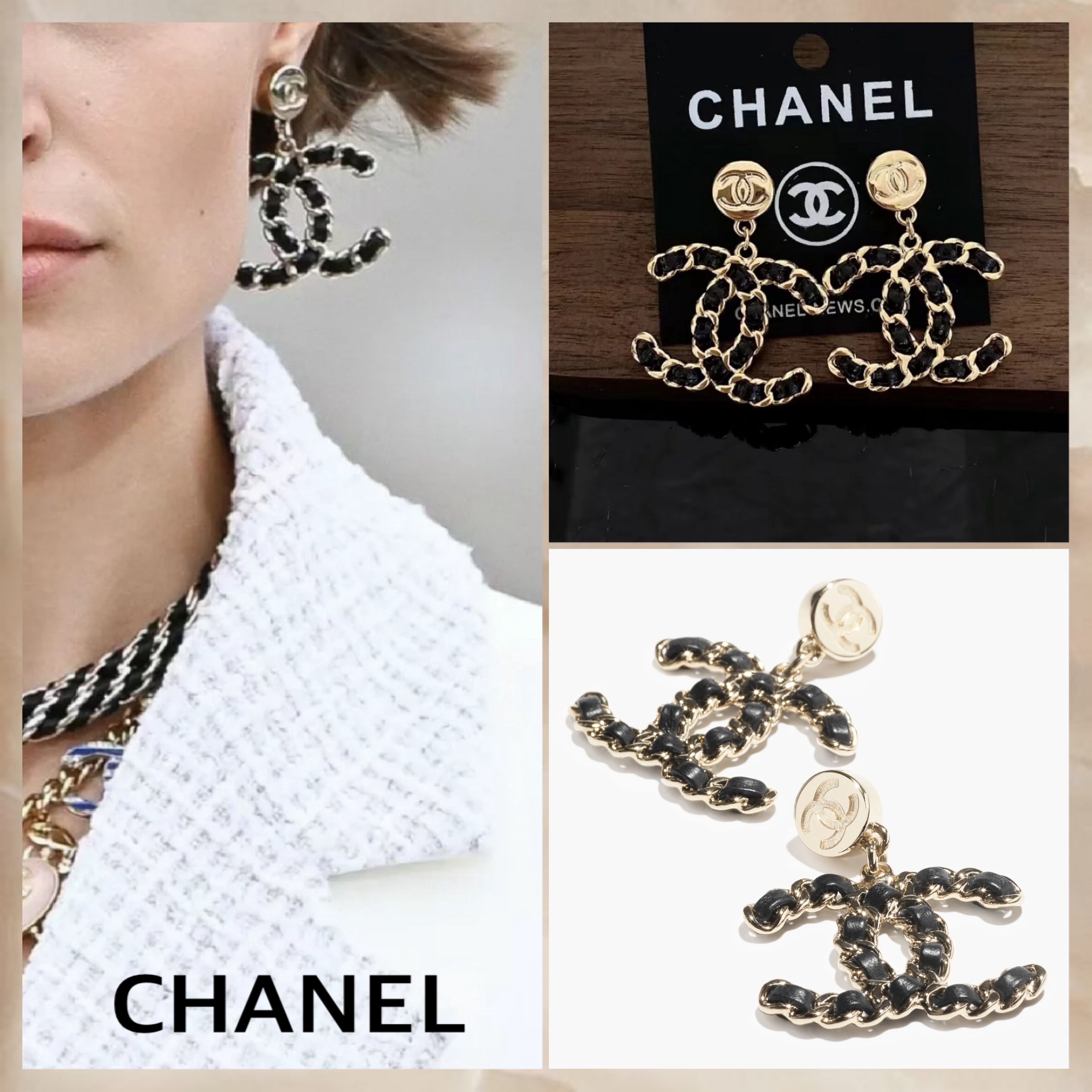 25C☆大きめで可愛い【CHANEL】シャネル CCロゴ coco ピアス