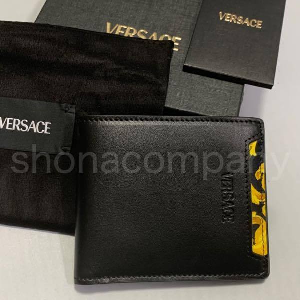 【関税込】VERSACE ヴェルサーチェ◆バロック ロゴ 二つ折り財布