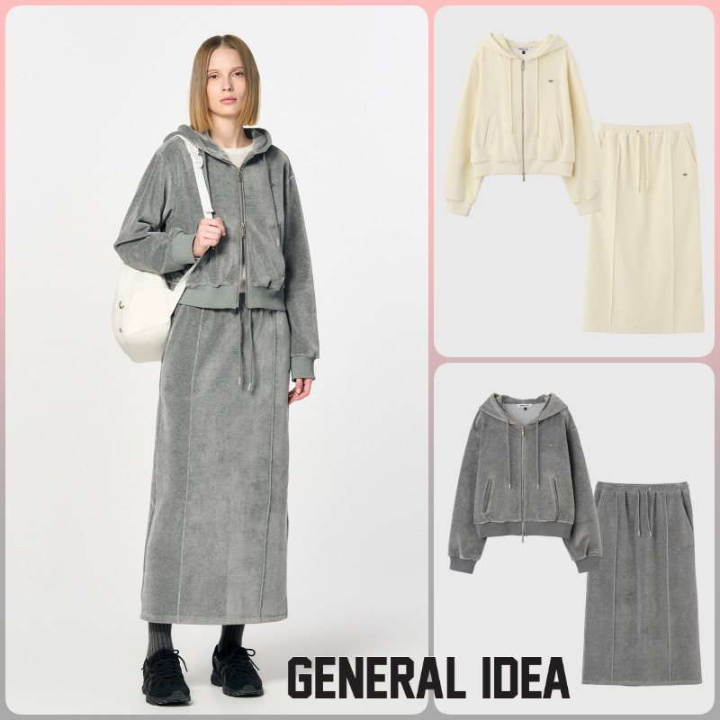 【GENERALIDEA】★ベロアパーカー＆IラインロングスカートSET★