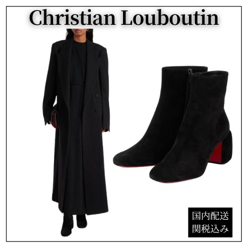 Christian Louboutin◆Minny Booty 70 suede ankle boots