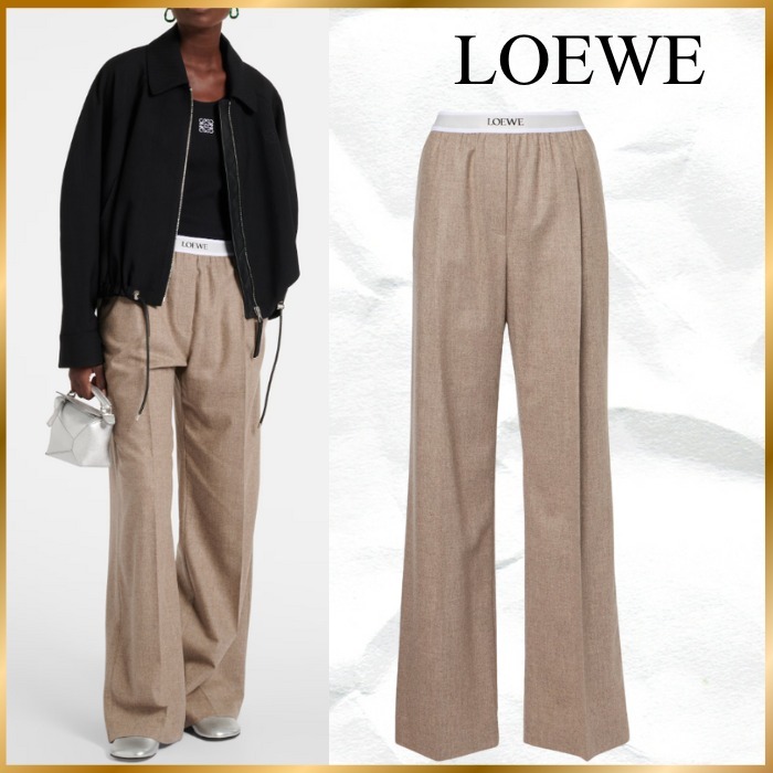 ◆LOEWE◆ウール＆カシミア・ワイドパンツ