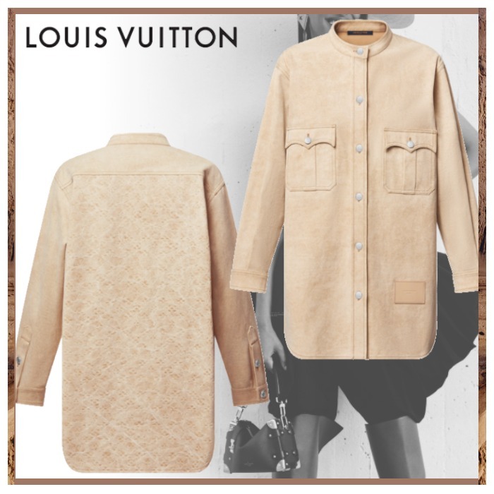 Louis Vuitton《モノグラム シャツジャケット》ベージュ 直営店