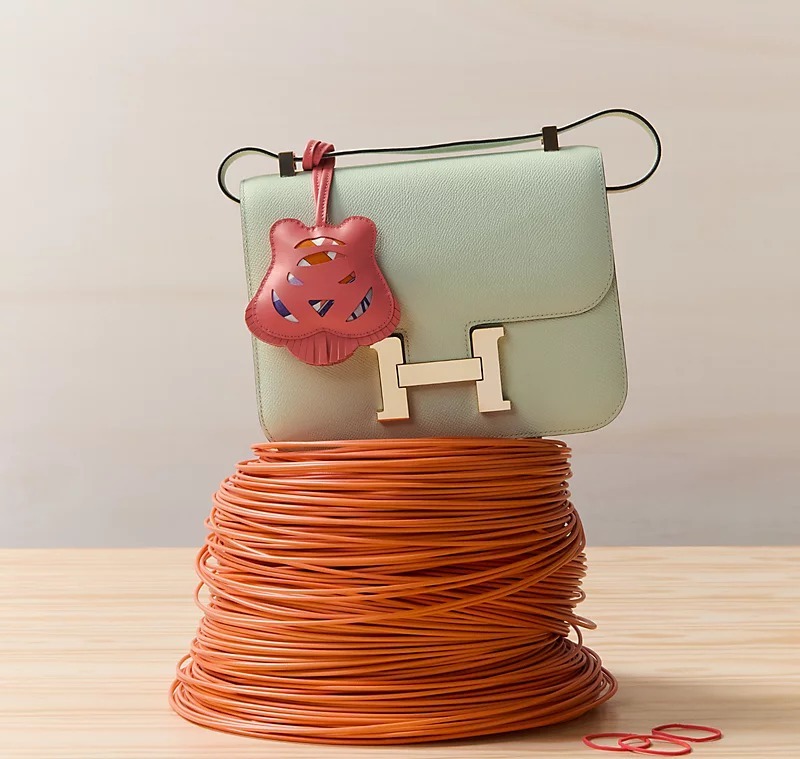 HERMES∽タイガーチャーム Charm tigre H-Petit H☆パリ安心速達