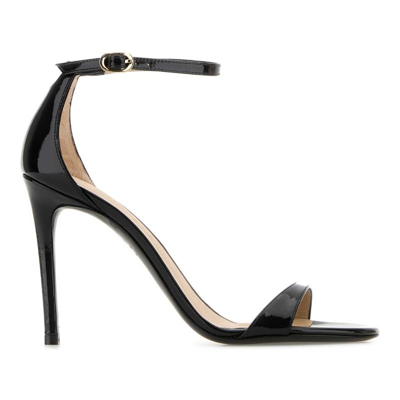 サンダル・ミュール Stuart Weitzman Black leather Nudist sandals (SJ995 BLK)