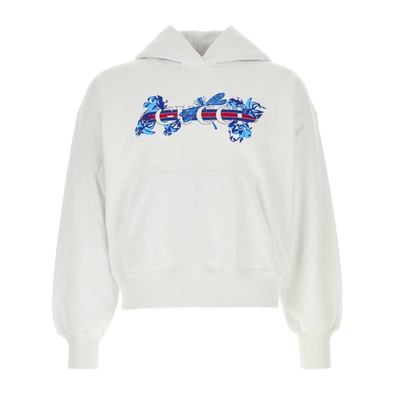 パーカー・フーディ GUCCI FW24 White cottons sweatshirt (787274XJGS0 9280)
