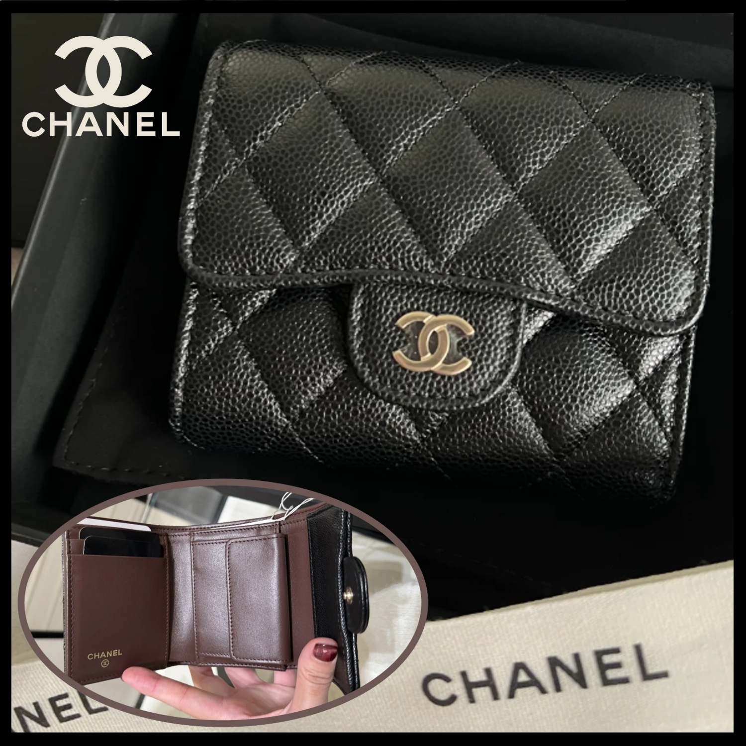 三つ折りミニ財布♡【 CHANEL 】 ミニ ウォレット 小銭入れ