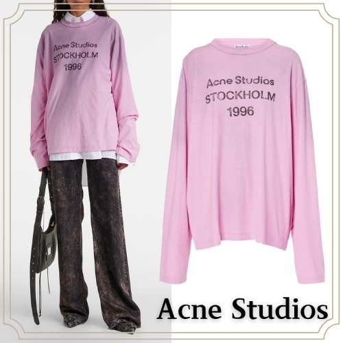 【Acne Studios】ロゴ コットン＆ヘンプジャージートップス