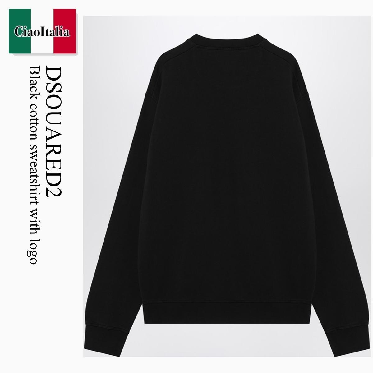 スウェット・トレーナー Dsquared2 Black Cotton Sweatshirt With Logo